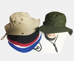 36 Pieces Bucket Fishing Hat Assorted - Bucket Hats