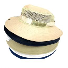 36 Wholesale Mesh Bucket Hats Assorted