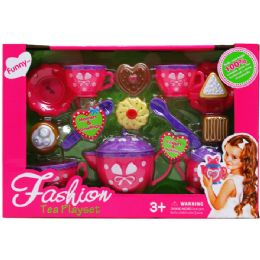 12 Pieces 16pc Fashion Tea Play Set - Girls Toys