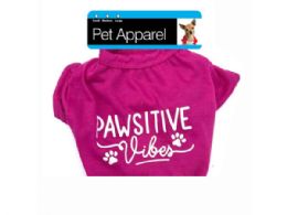 18 Wholesale Pawsitive Vibes Cute Dog Pet T-Shirt Clip Strip