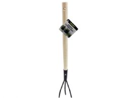 24 Wholesale 18.5 In 3-Prong Garde Rake With Wooden Handle