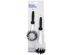 24 Wholesale Simply Essential 2 Pack Kitchen Scrub Brush