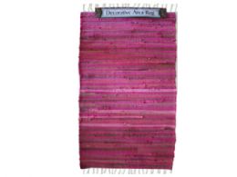12 pieces 20 In X 32 In Multicolor Striped Rug W/fringe - Bath Mats
