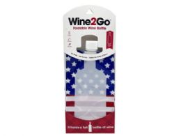 36 Wholesale Wine2go Foldable Wine Bottle In Stars And Stripes