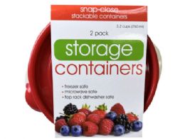36 Bulk 2 Pack Plastic Round Food Container