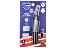 12 pieces Barbasol Battery Powered Micro Precision Trimmer With Stainless Steel Blades - Shaving Razors