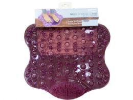 12 Wholesale Soothe By Apana Reflexology Foot Massaging Mat With Foot Scrubber In Purple