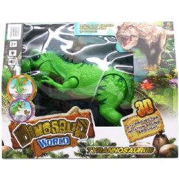 6 Pieces 11" B/o Dinosaur (T-Rex) In Window Box, 2 Assorted Colors - Animals & Reptiles