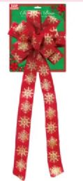 12 Wholesale Christmas Tree Topper Bow Knot