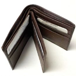 24 Pieces Bi Folded Wallet In Brown - Leather Wallets