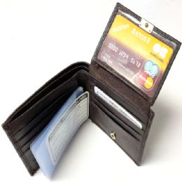 24 Pieces Men BI-Fold Leather Wallet - Leather Wallets