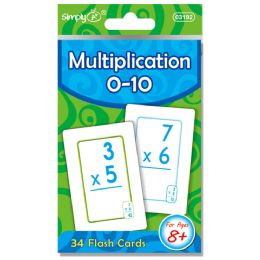 48 Pieces Multiplication Flash Cards - Card Games