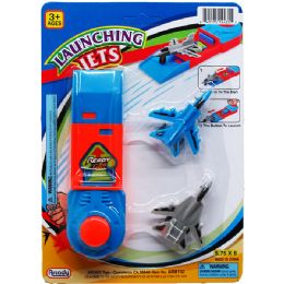 96 Pieces 2pc 2" Jets W/ Launchers On Blister Card - Cars, Planes, Trains & Bikes
