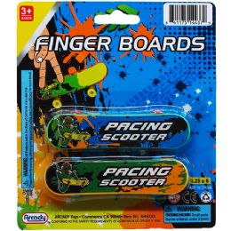 144 Pieces 2pc 3.75" Finger Mini Skateboard On Blister Card - Cars, Planes, Trains & Bikes