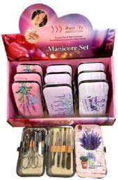 144 Pieces Wholesale 9pc Lavender Manicure Set - Manicure and Pedicure Items