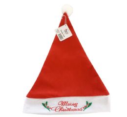 48 Pieces Santa Hat 15.75 Inch - Christmas Novelties