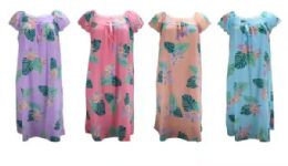 24 Pieces Women Short Sleeve Nightgown Soft Night Dress Loungewear - Women's Pajamas and Sleepwear