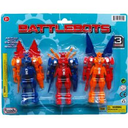 72 Pieces 3pc 4" Battle Droids Set On Blister Card - Action Figures & Robots