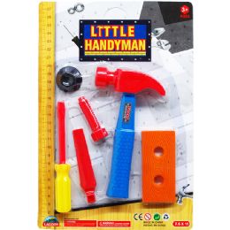 72 Wholesale 6pc Tool Play Set On Blister Card