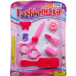 96 Pieces 7pc Fashion Beauty Set On Blister Card, 2 Assorted Styles - Toy Sets