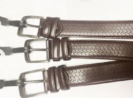 36 Wholesale Men Belts Brown Assorted Size