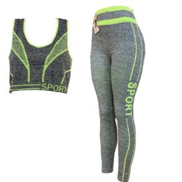 12 Pieces Athletic 2 Piece Jogger Set With Tank Top And Pants - Womens Active Wear