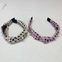 48 Wholesale Headbands Knot Turban Headband Head Wrap With Pearls