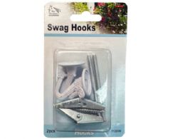 66 pieces My Helper 2 Pack White Swag Hooks With Hardware - Hooks