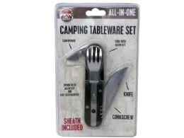 12 Bulk AlL-IN-One Camping Tableware Set