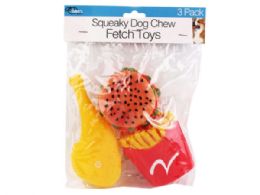 12 Wholesale 3 Pack Dog Chew Fetch Toy