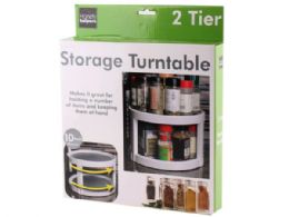6 pieces TwO-Level Turntable Spice Storage Rack - Storage & Organization
