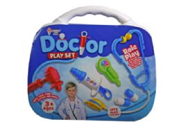 12 Bulk Doctor Play Set With Carrying Case 2 Assorted