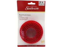 42 pieces Sunbeam Set Of 6 Biscuit And Cookie Cutters On Clip Strip - Baking Supplies