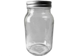 24 Wholesale 32 Ounce Glass Container W/lid