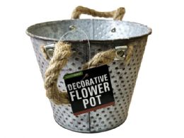 12 Wholesale Flower Pot W/rope Handles
