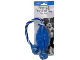 24 Bulk Football Dog Pull Toy With Rope