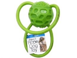 24 pieces Figure 8 Dog Pull Toy With Ball - Pet Toys