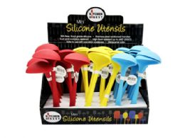 30 Wholesale Kitchen Digest MultI-Color Small Silicone Ladle In Display