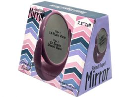 12 pieces Dual Sided Round Stand Up Vanity Magnified Mirror - Personal Care Items