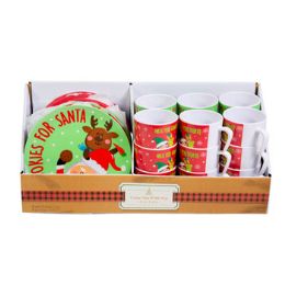 36 pieces Cookies For Santa/mouse 36pc Pdq 10 Oz Mug And 8in Plate Melamine - Coffee Mugs