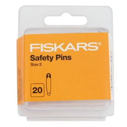 12 pieces Fiskars 20ct Saftey Pins Size 2 Nickle PlateD- No Online Sales*4.99* - Sewing Supplies