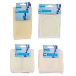 36 Wholesale Exfoliating Bath Cloth/mitt Cream Color 4ast Styletrue Inline Bath Art