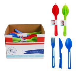 36 Wholesale Cutlery Set 3pc Spoon/knife/fork