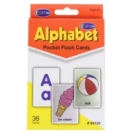 48 Bulk Flash Cards Alphabet 2-24pc Pdq Peggable 36 Cards