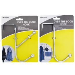 24 pieces Over The Door Hook 2ast Style Iron 6.3in/tie On Card - Hooks