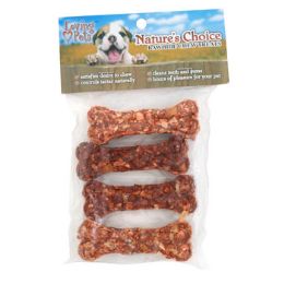72 pieces Dog Treats Rawhide Munchy Bones 3.5 Inch 4pk - Pet Chew Sticks and Rawhide