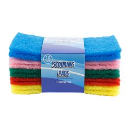 36 pieces Scouring Pad Flat 10pc 4x6in - Scouring Pads & Sponges