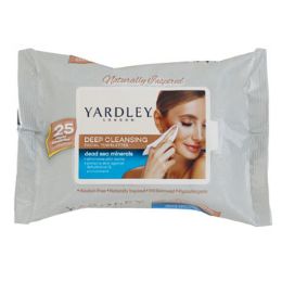 12 pieces Facial Wipes 25ct Yardly Dead Sea Minerals - Assorted Cosmetics
