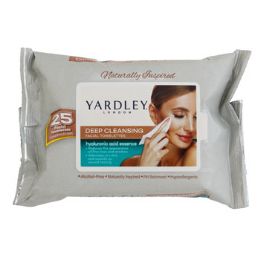 12 Bulk Facial Wipes 25ct Yardley Hyaluronic Acid Essence