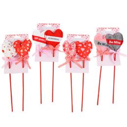 36 pieces Valentine Heart Pick 2pk 12in - Valentine Decorations